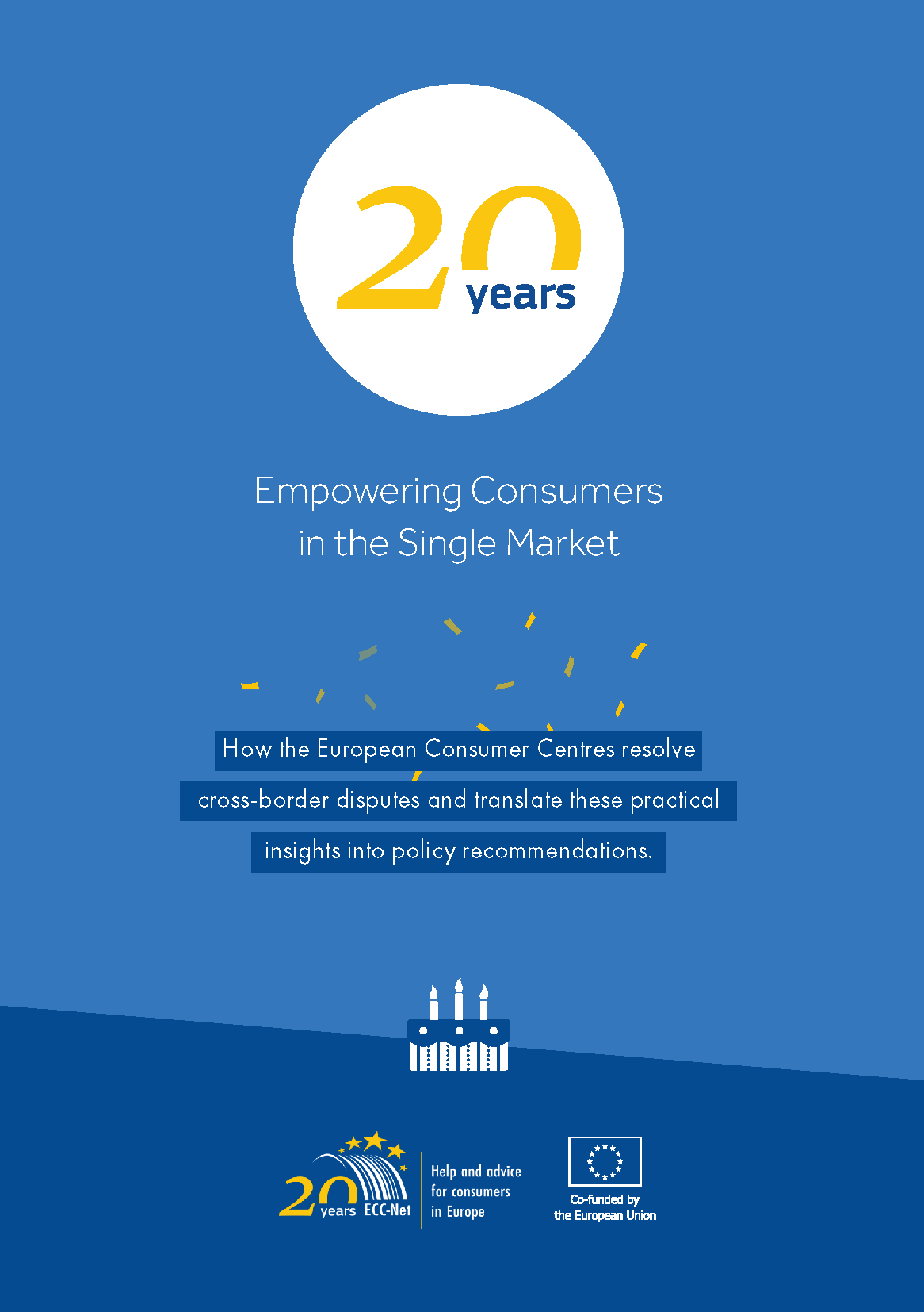 Cover image of the 20th anniversary flyer of the ECC Network
