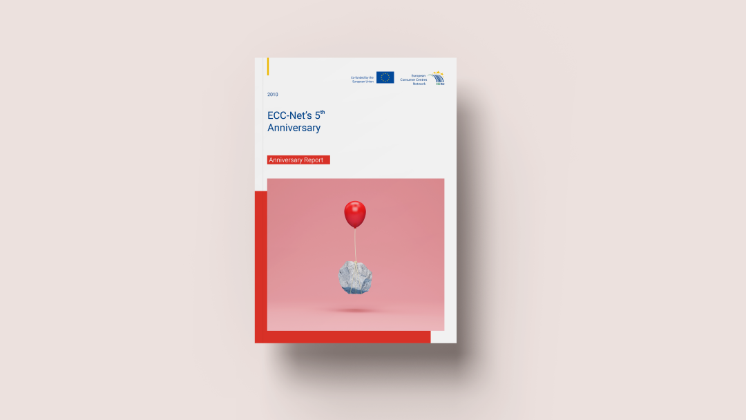 Cover image of the 5 years anniversary report of the ECC Network