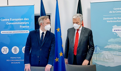 Reynders and Lemoyne at the office of ECC France and Germany