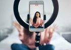 Influencer recording a video 