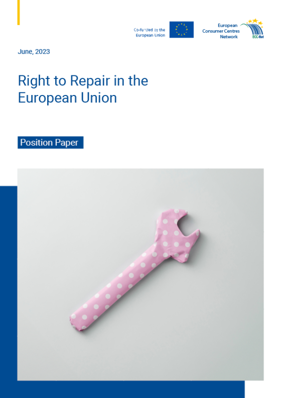 Cover of Position Paper about Right to Repair in the EU